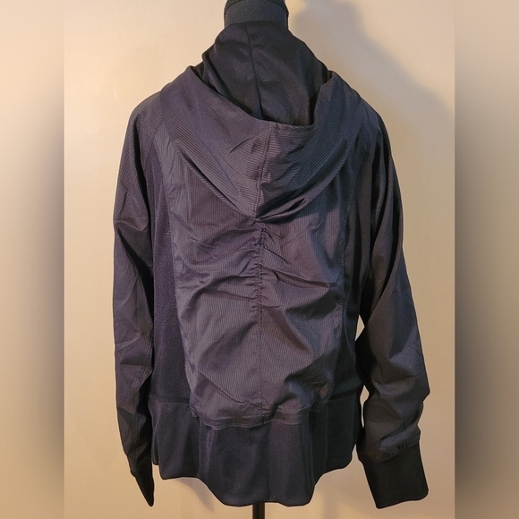 RBX Lined Lightweight Athletic/Windbreaker Jacket with Hood, Black, Size Large - Picture 6 of 12